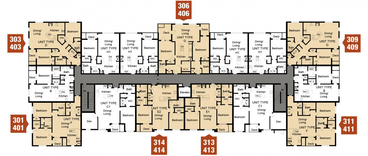 West building third and fourth floor layout illustration